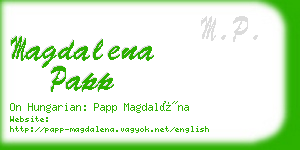 magdalena papp business card